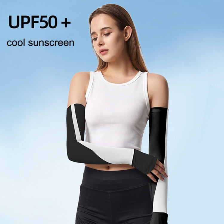 1 Pair Summer Sun Protection Extended Ice Sleeves UV Protection Arm Sleeves, Size: