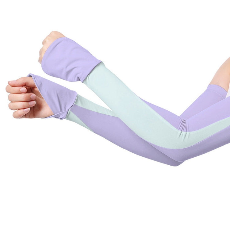 1 Pair Summer Sun Protection Extended Ice Sleeves UV Protection Arm Sleeves, Size: