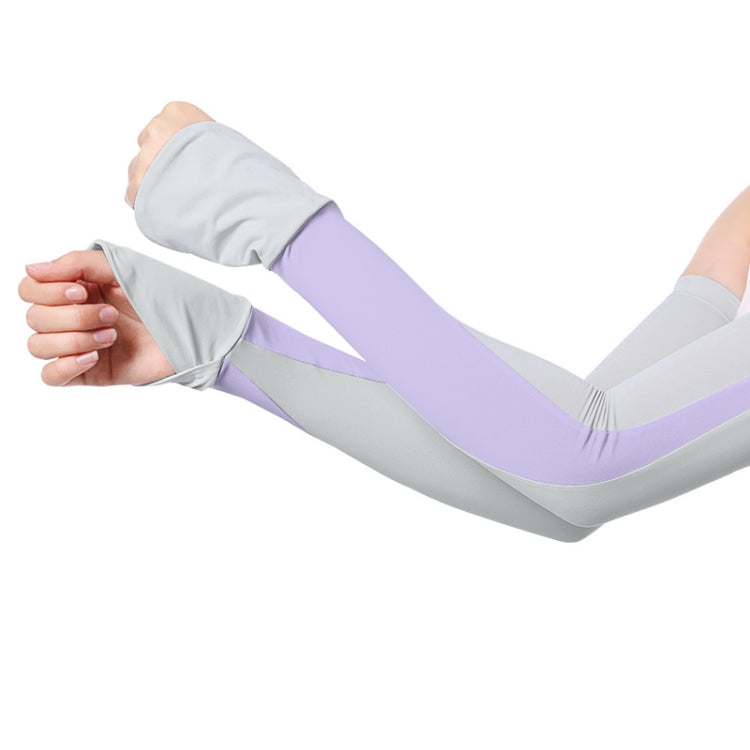 1 Pair Summer Sun Protection Extended Ice Sleeves UV Protection Arm Sleeves, Size: