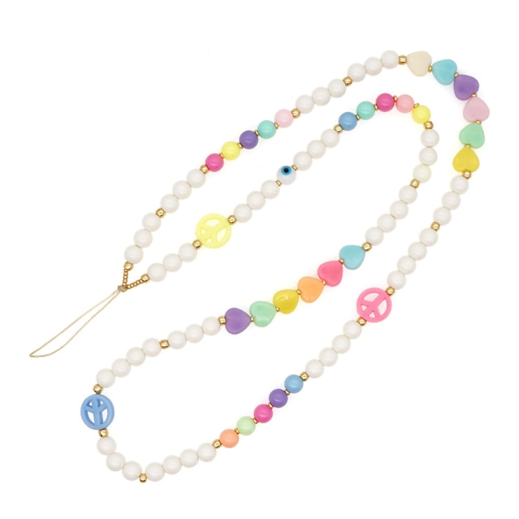 Devil Eye Lucky Phone Strap Long Hand-woven Color Soft Pottery Phone Chain