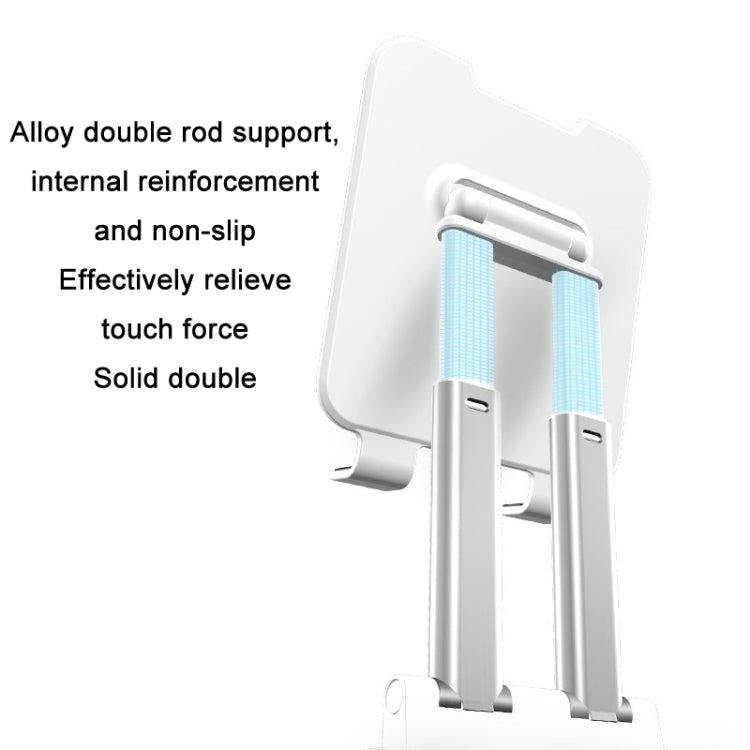 Tablet Mobile Phone Desktop Double Pole Lifting Folding Bracket, Color: Black (Large)