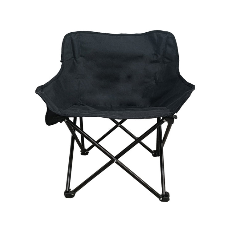 Outdoor Foldable Beach Chair Camping Moon Chair, Color: Black