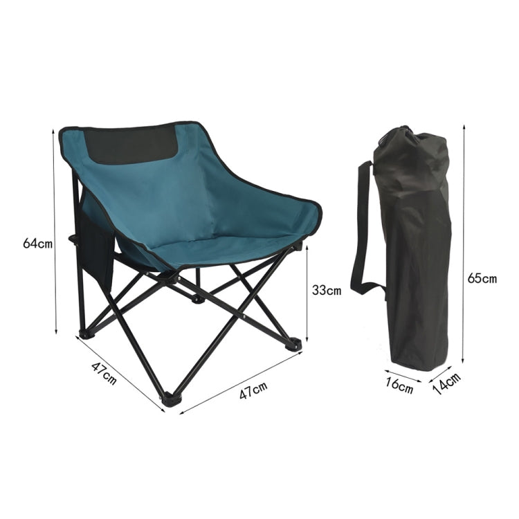 Outdoor Foldable Beach Chair Camping Moon Chair, Color: Beige Mesh