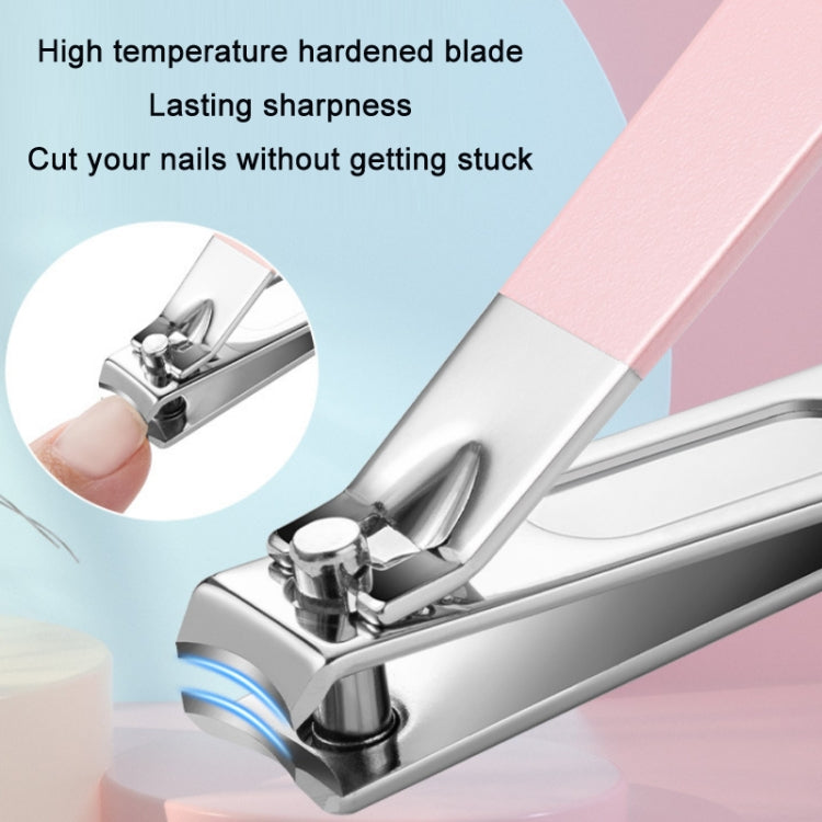 Stainless Steel Nail Clipper Set Beauty Eyebrow Trimmer, Color: 12 PCS/Set (Pink)