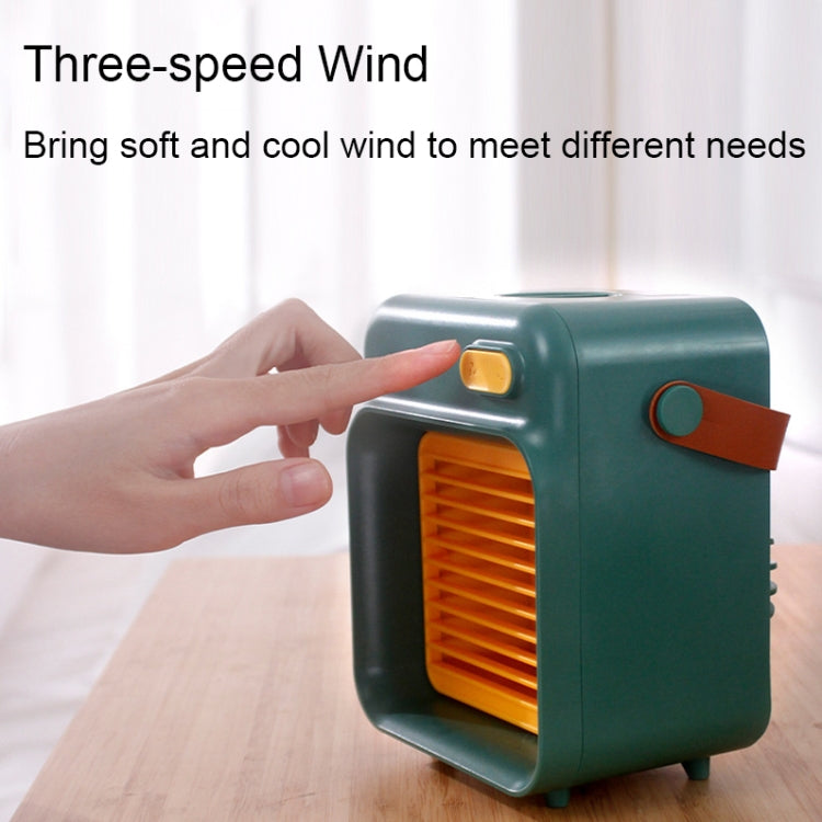 F05 USB Portable Mini Multifunctional Spray Cooling Fan, Spec: Battery Model (White)