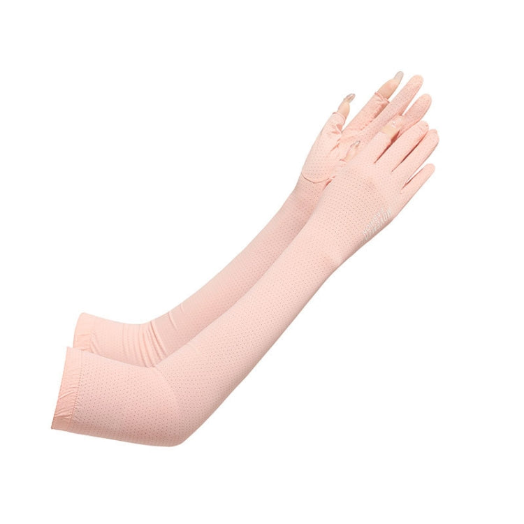 1 Pair Summer Icy Sleeves Driving Sunscreen Arm Guards Anti-UV Ice Silk Gloves, Size: One Code