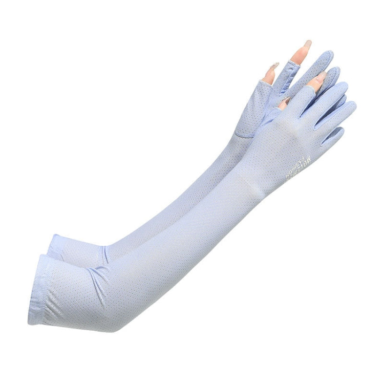 1 Pair Summer Icy Sleeves Driving Sunscreen Arm Guards Anti-UV Ice Silk Gloves, Size: One Code