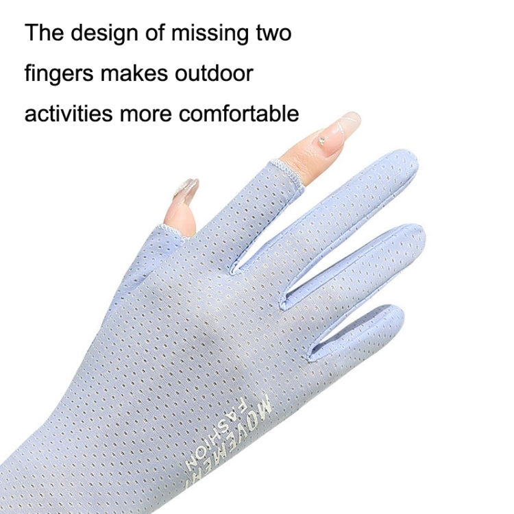 1 Pair Summer Icy Sleeves Driving Sunscreen Arm Guards Anti-UV Ice Silk Gloves, Size: One Code