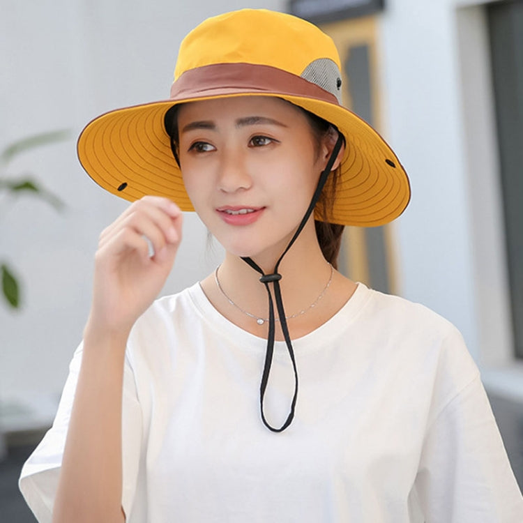 9002 Summer Women Outdoor Sun Hats Fisherman Hat With Ponytail Hole