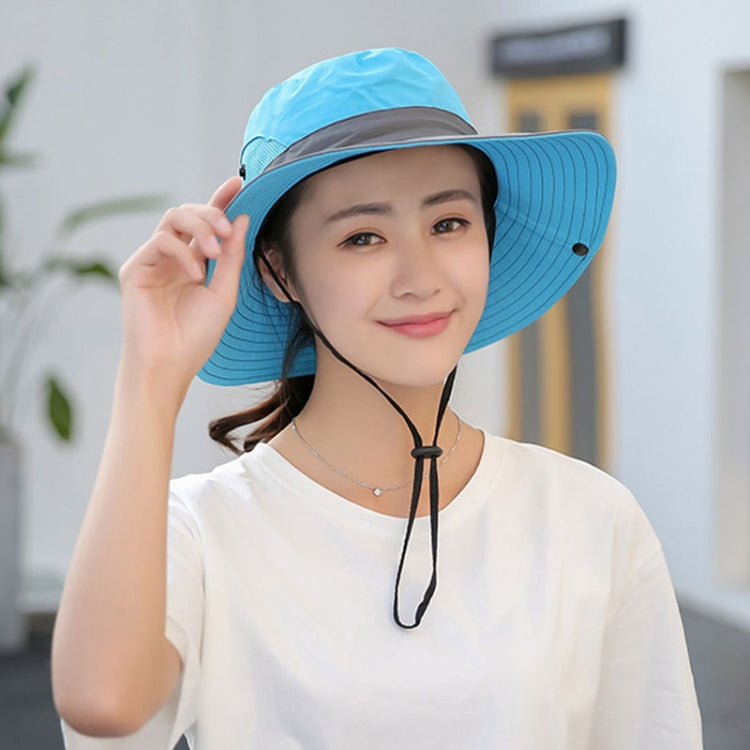 9002 Summer Women Outdoor Sun Hats Fisherman Hat With Ponytail Hole