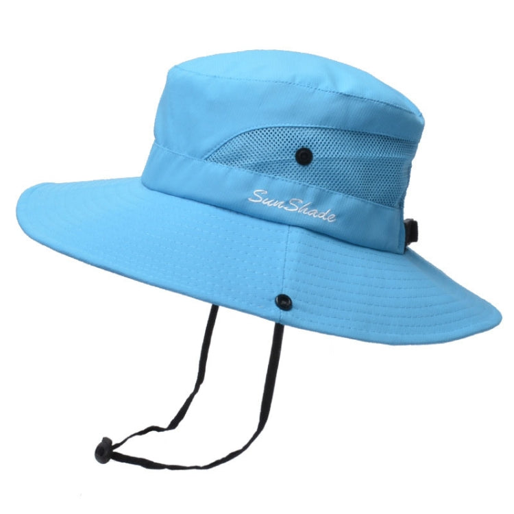 9002 Summer Women Outdoor Sun Hats Fisherman Hat With Ponytail Hole
