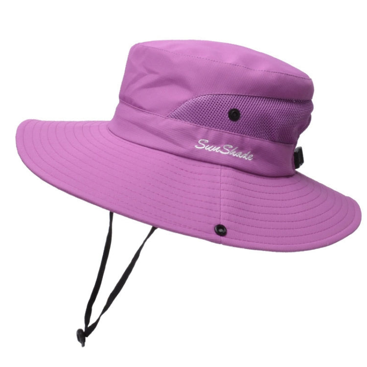 9002 Summer Women Outdoor Sun Hats Fisherman Hat With Ponytail Hole
