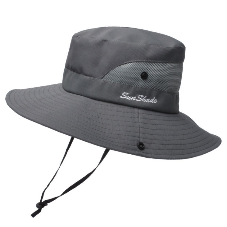 9002 Summer Women Outdoor Sun Hats Fisherman Hat With Ponytail Hole
