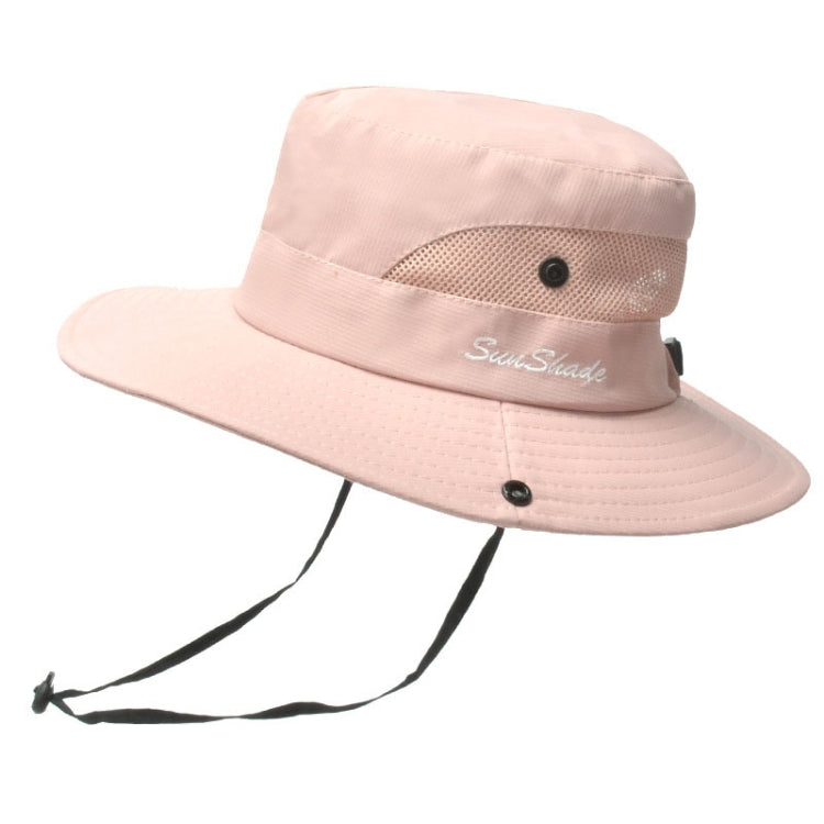 9002 Summer Women Outdoor Sun Hats Fisherman Hat With Ponytail Hole
