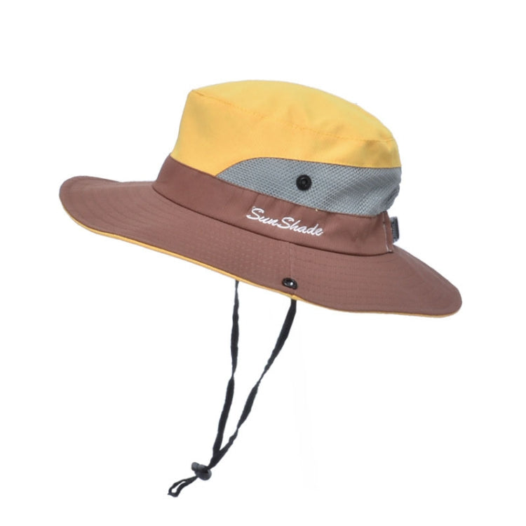 9002 Summer Women Outdoor Sun Hats Fisherman Hat With Ponytail Hole