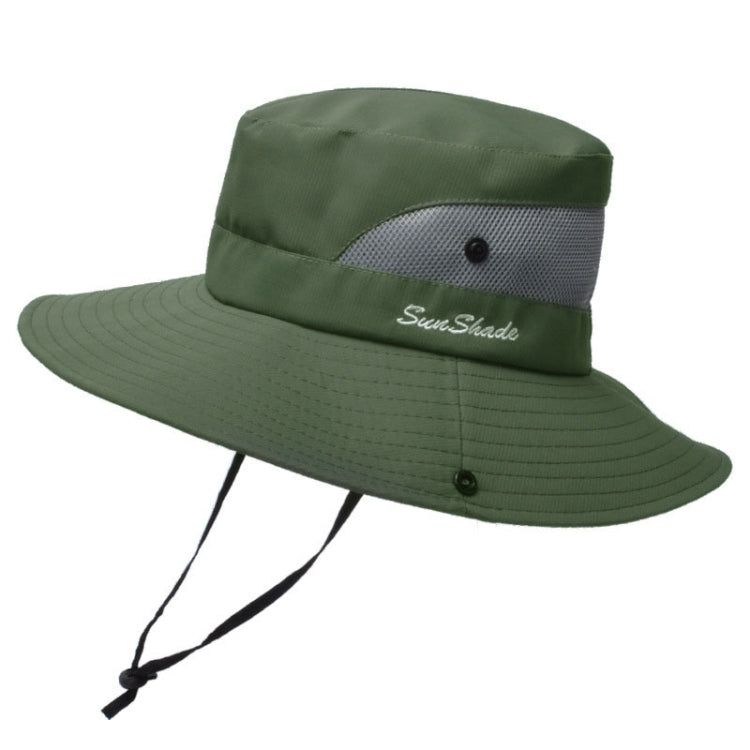 9002 Summer Women Outdoor Sun Hats Fisherman Hat With Ponytail Hole