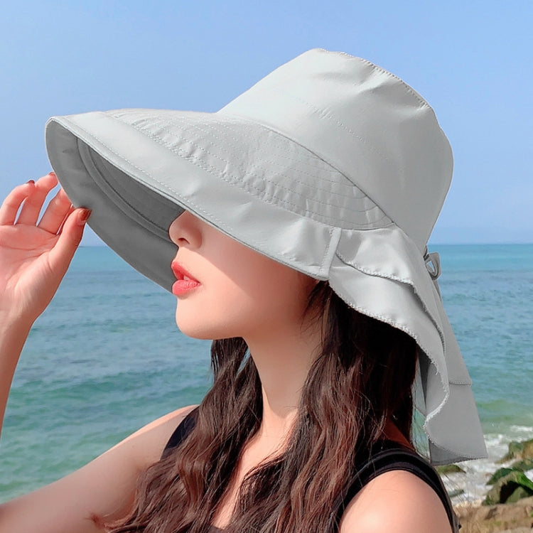 8062 Women Summer Neck Protection Sunscreen Hat Large Brim Fisherman Hat