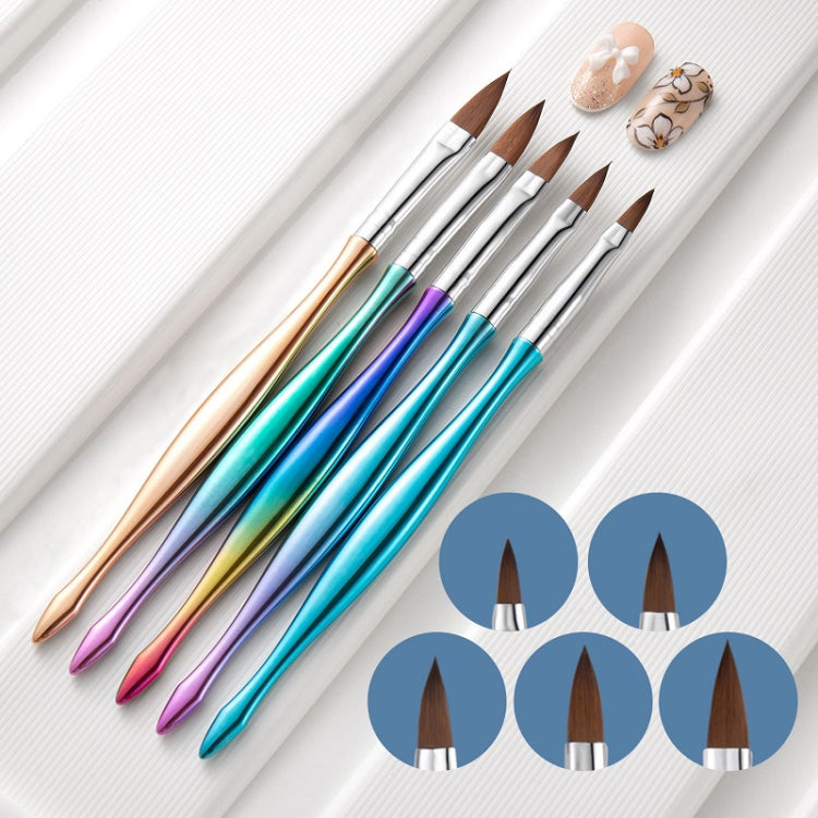 2 Packs Crystal Light Therapy Pull Line Smudge Nail Pen, Color: 5 PCS/Set Gradient