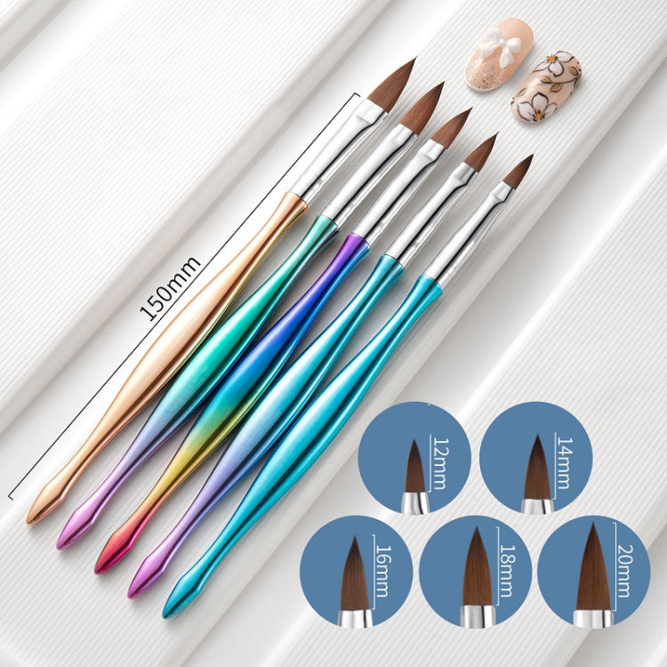 2 Packs Crystal Light Therapy Pull Line Smudge Nail Pen, Color: 5 PCS/Set Gradient