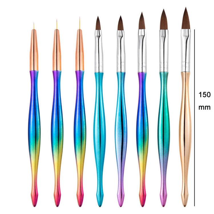 2 Packs Crystal Light Therapy Pull Line Smudge Nail Pen, Color: 8 PCS/Set Gradient