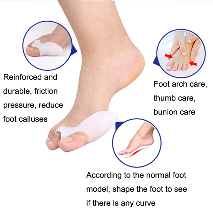 2 Pairs Silicone Protective Cover Thumb Valgus Toe Splitter Toe Corrector