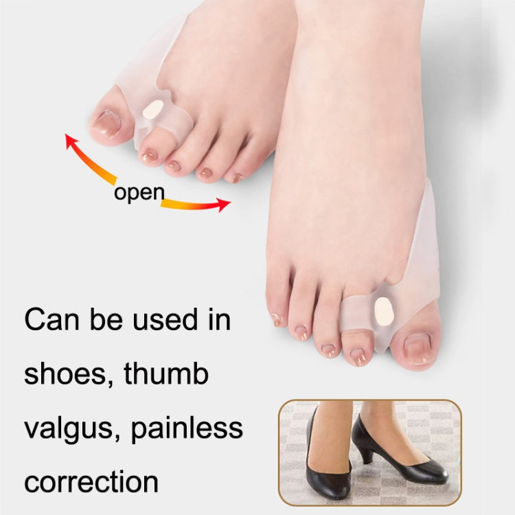 2 Pairs Silicone Protective Cover Thumb Valgus Toe Splitter Toe Corrector