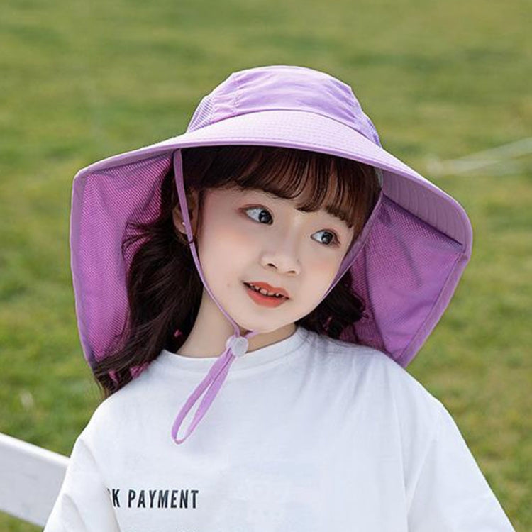 1039 Summer Children Fisherman Hat Large Brim Shawl Sun Hat