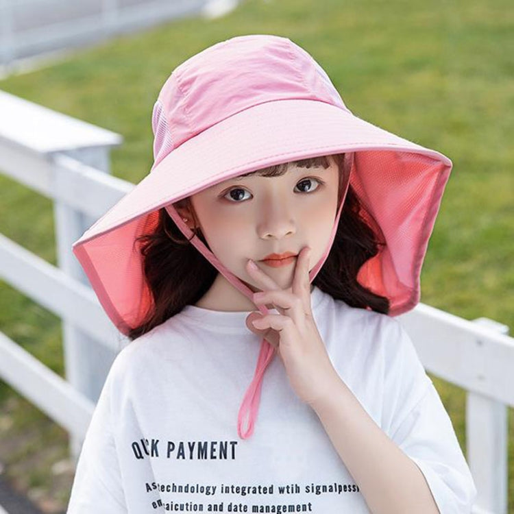 1039 Summer Children Fisherman Hat Large Brim Shawl Sun Hat