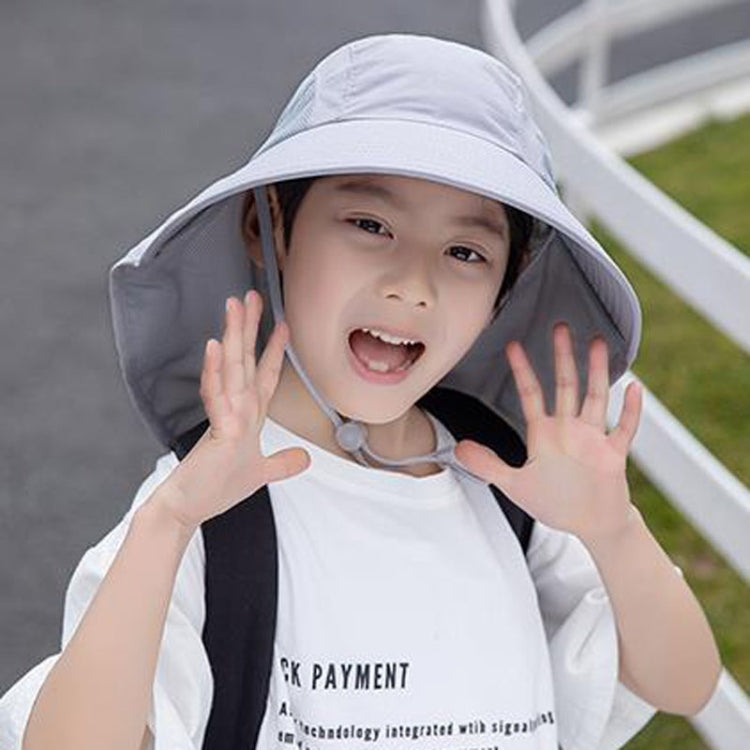1039 Summer Children Fisherman Hat Large Brim Shawl Sun Hat