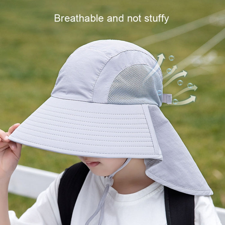 1039 Summer Children Fisherman Hat Large Brim Shawl Sun Hat