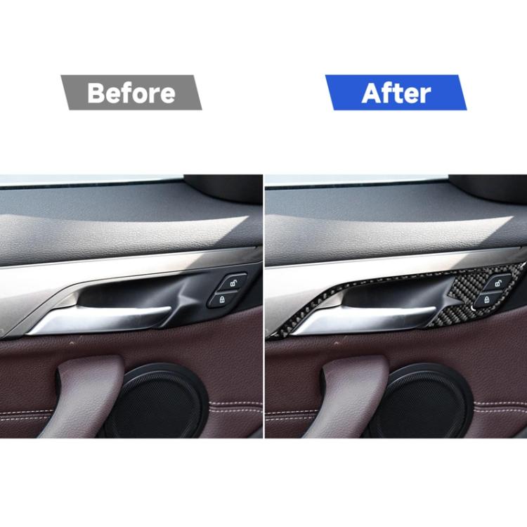 For BMW X1 F48/X2 F39 5pcs /Set Left-Hand Drive Door Handle Frame Sticker - Black