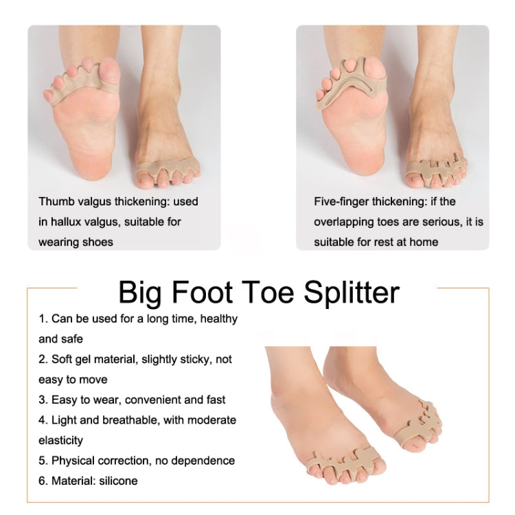 Thickened Wearable Shoes Toe Valgus Silicone Corrector Big Foot Toe Splitter