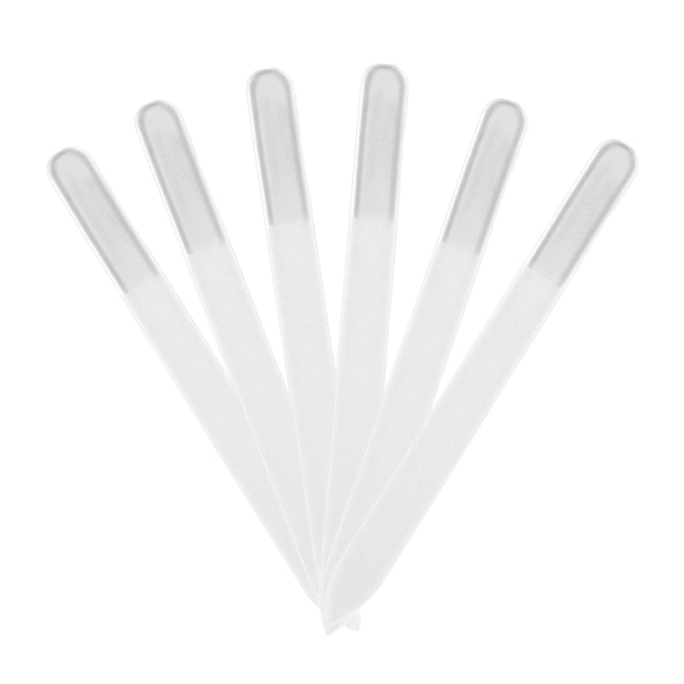 6 PCS Transparent Nano Glass Polished Nail File, Specification: Long Glass File