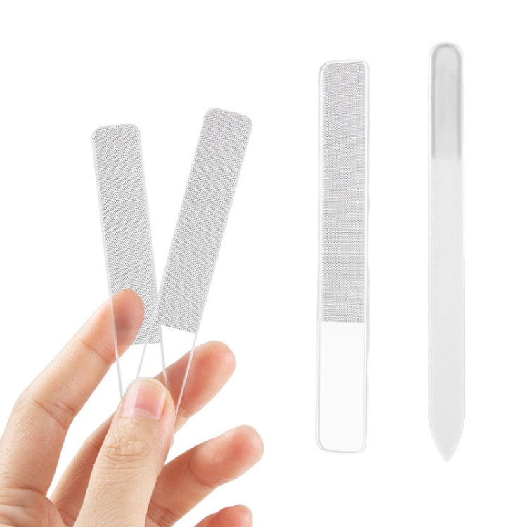 6 PCS Transparent Nano Glass Polished Nail File, Specification: Long Glass File
