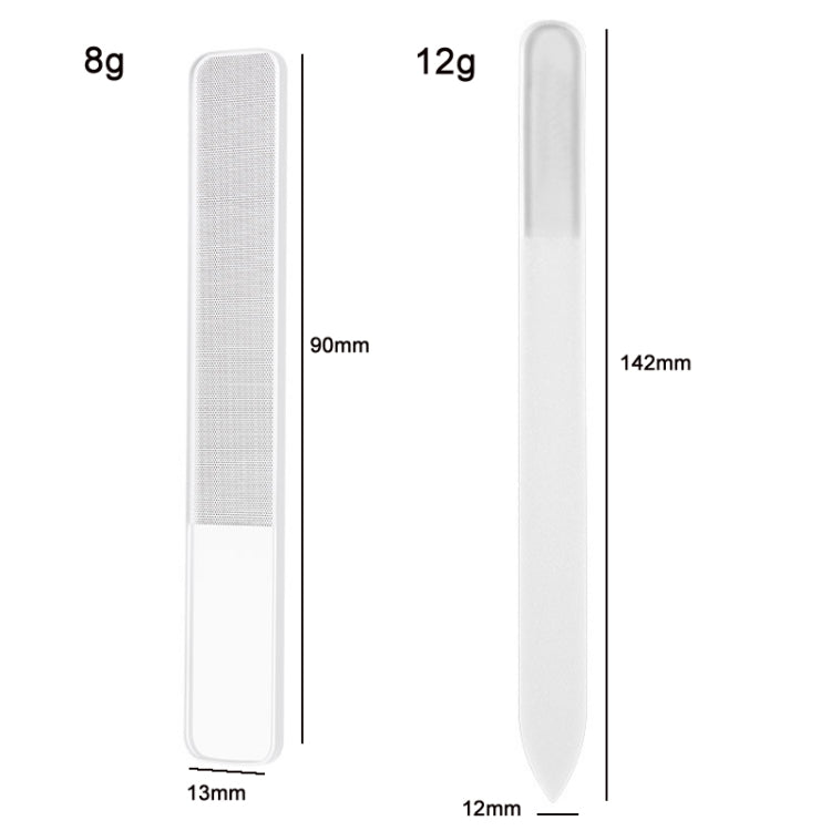 6 PCS Transparent Nano Glass Polished Nail File, Specification: Long Glass File
