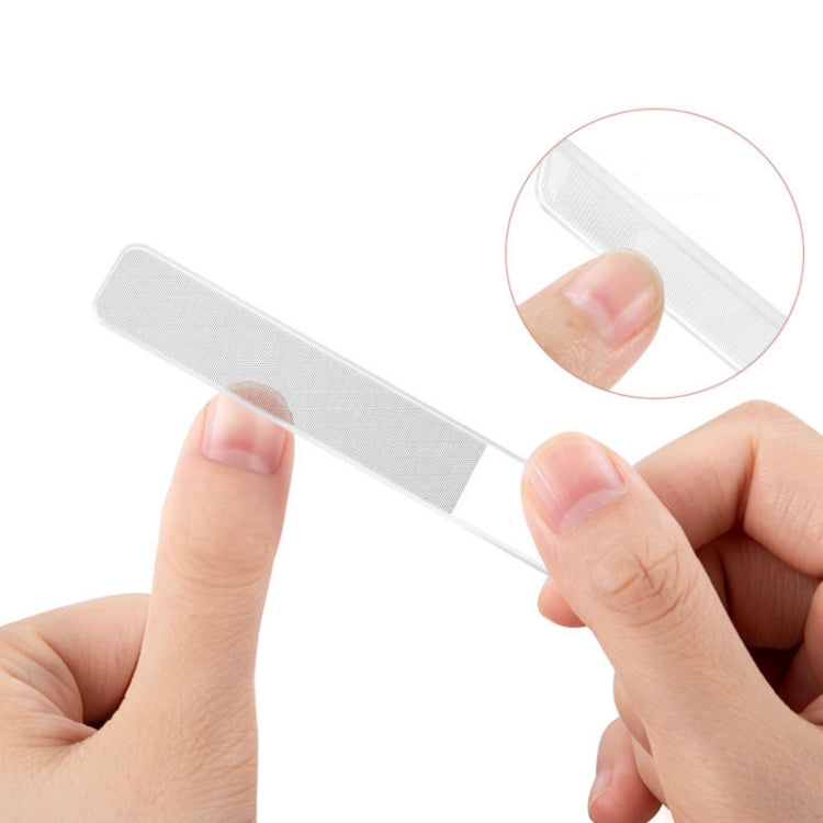 6 PCS Transparent Nano Glass Polished Nail File, Specification: Long Glass File