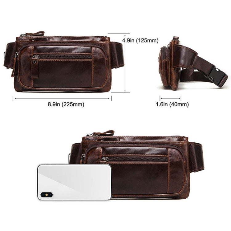 MH562 Leather Men Waste Bags Multifunctional Retro Messenger Bag