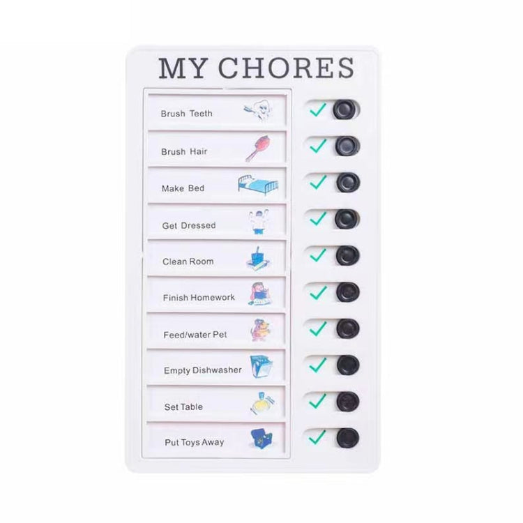 2 PCS  Wall Hanging Checklist Memo Boards Adjustable Checklist Board,Style: My Chores