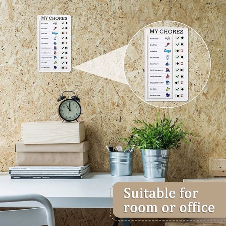 2 PCS  Wall Hanging Checklist Memo Boards Adjustable Checklist Board,Style: My Chores