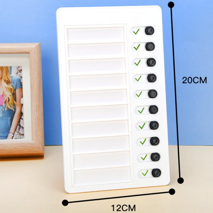 2 PCS  Wall Hanging Checklist Memo Boards Adjustable Checklist Board,Style:  Without Logo