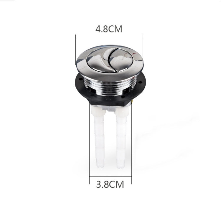 Toilet Tank Stainless Steel Spring Single and Double Buttons, Spec: 2 Buttons 38mm