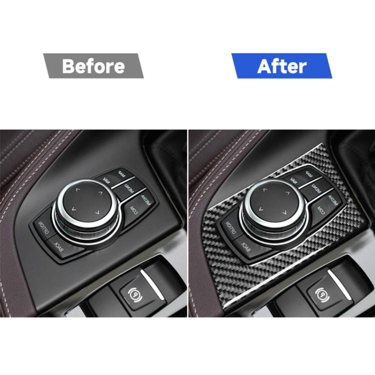 For BMW X1 F48/X2 F39 Right-Hand Drive Multimedia Knob Panel Sticker - Black