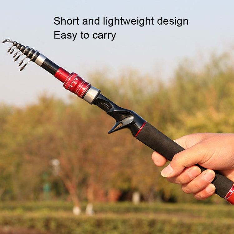 Telescopic Lure Rod Mini Fishing Rod Portable Fishing Tackle, Length: 2.1m