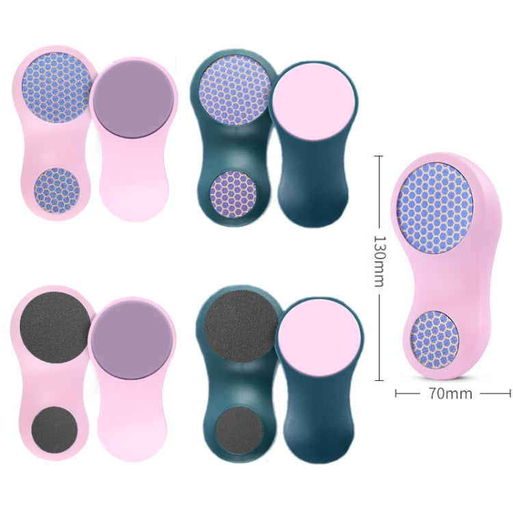3 PCS Double Sided Glass Peeling Calluses Foot File, Material: Sandpaper (Pink)