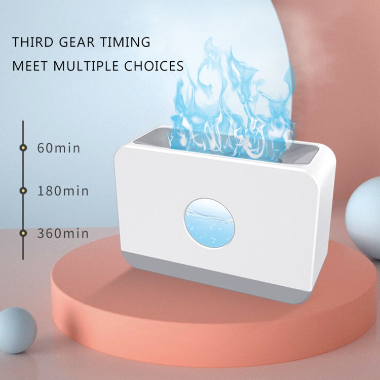 Simulation Flame Humidifier Aroma Diffuser With Remote Control, Color: Blue Light White