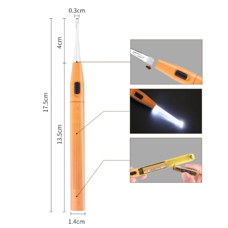 5 PCS Children Luminous Visual Ear Picking Tool With Light, Color: Ear Spoon (Yellow)
