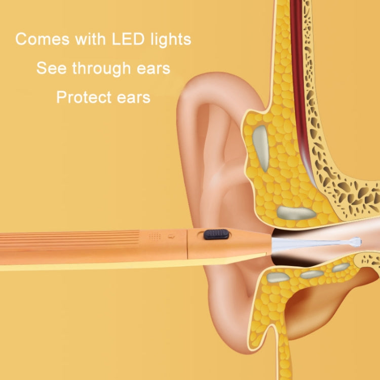 5 PCS Children Luminous Visual Ear Picking Tool With Light, Color: Ear Spoon (Yellow)