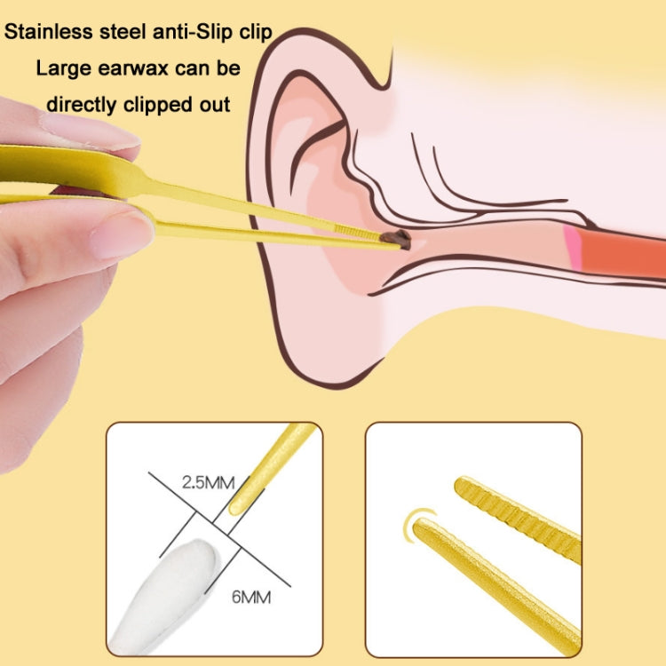 5 PCS Children Luminous Visual Ear Picking Tool With Light, Color: Ear Tweezers (Green)