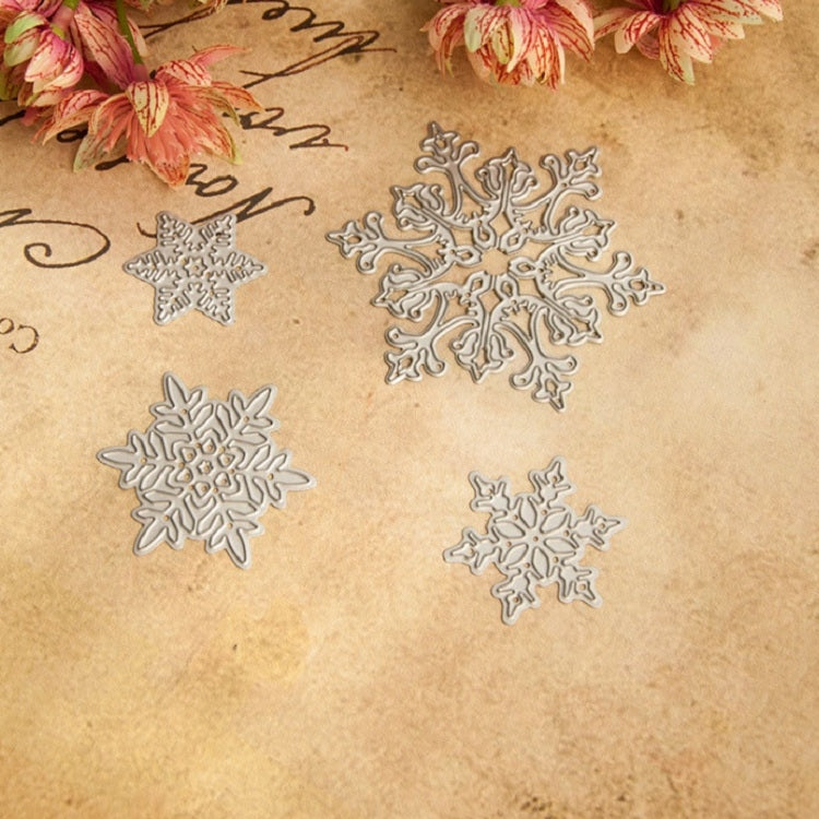 4 In 1 Snowflake Metal Embossing Cutting Knife Mold Carbon Steel Paper Cutting Card Template