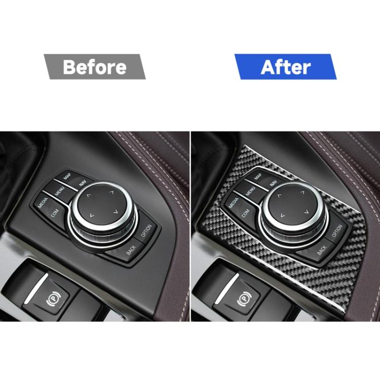 For BMW X1 F48/X2 F39 Left-Hand Drive Multimedia Knob Panel Sticker - Black